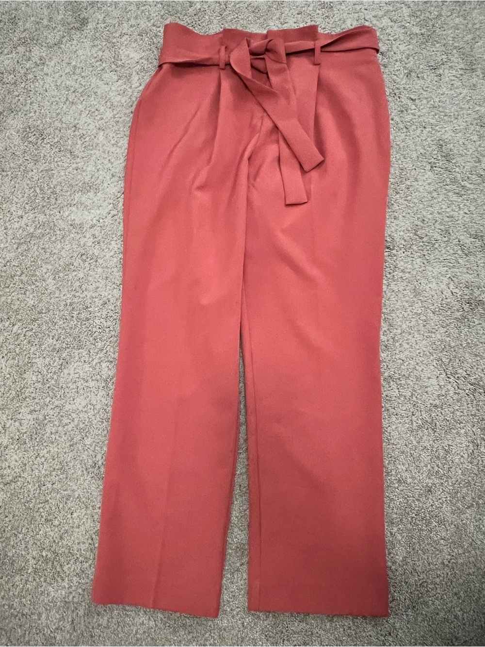Liz Claiborne Career High-Rise Paperbag Waist Wide-Leg Pants in Coral Emma 4